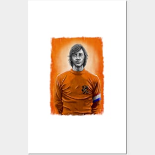 Johan Cryuff  - Netherlands Football Artwork Posters and Art